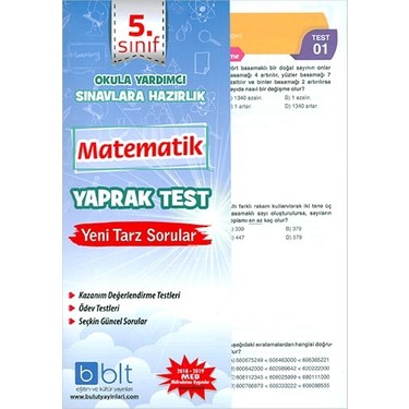 BULUT 5.SINIF MATEMATİK YAPRAK TEST